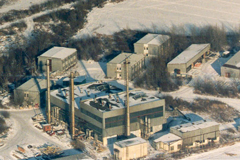 Aerial view of the Glass Fiber Production Department.