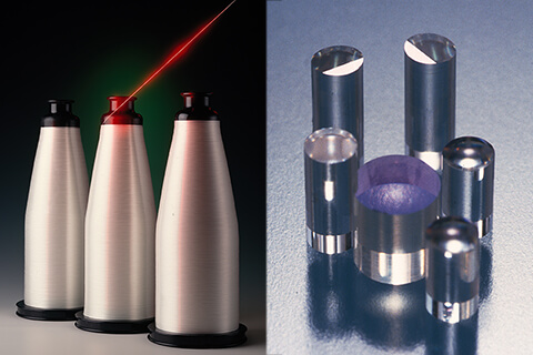 Continuous glass fiber (left) and SELFOC™ Micro Lens (SML) (Right)
