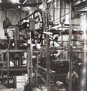 Drawing shaft Fourcault machine 1941.
