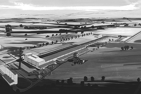 An artists’ rendering of Laurinburg plant.