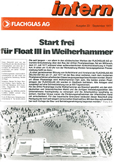 The former German employee magazine “intern” reported on the start of construction of the third German float line.