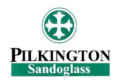 Initial company logo of Pilkington Sandoglass.